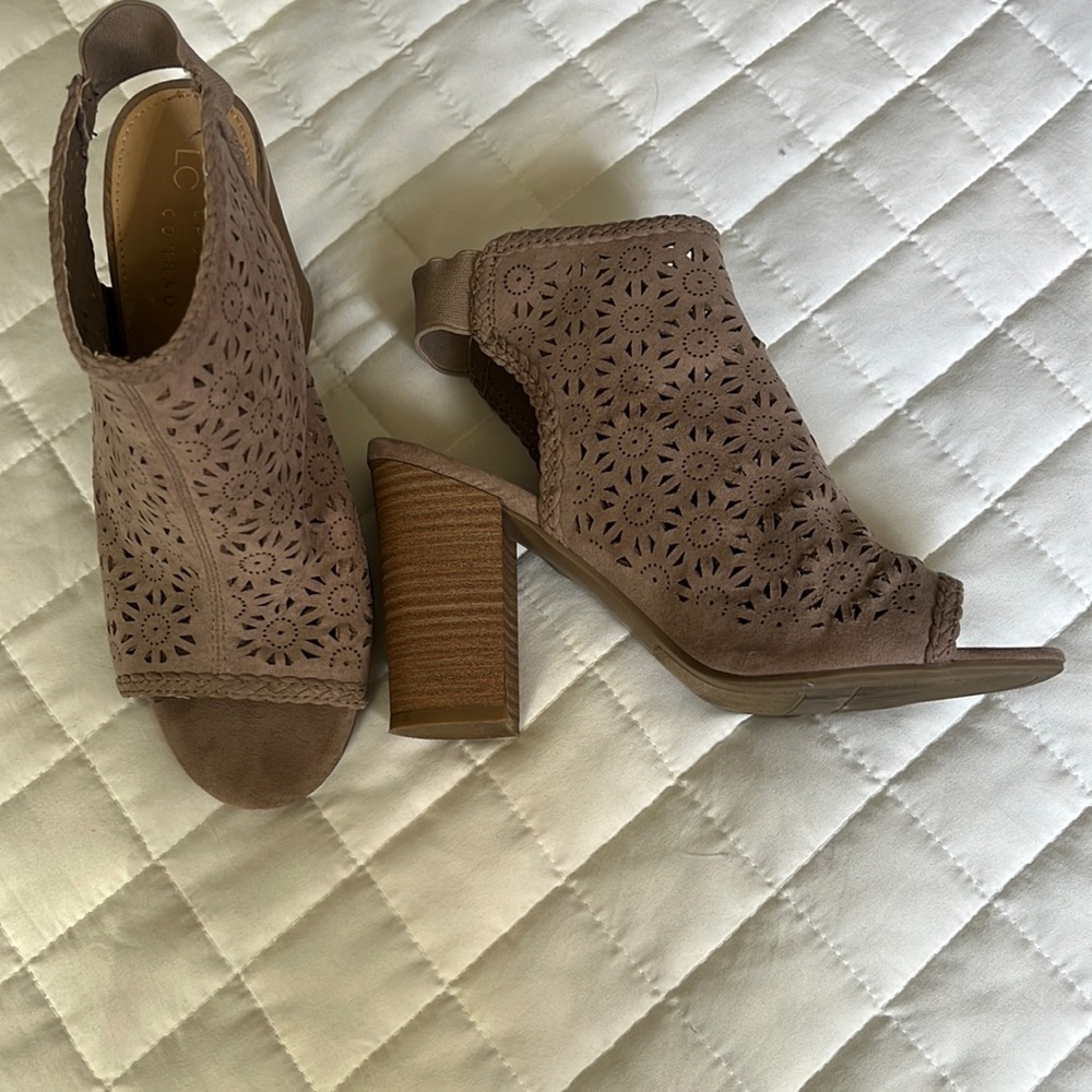 Lauren Conrad. Open toed heels. Size 8